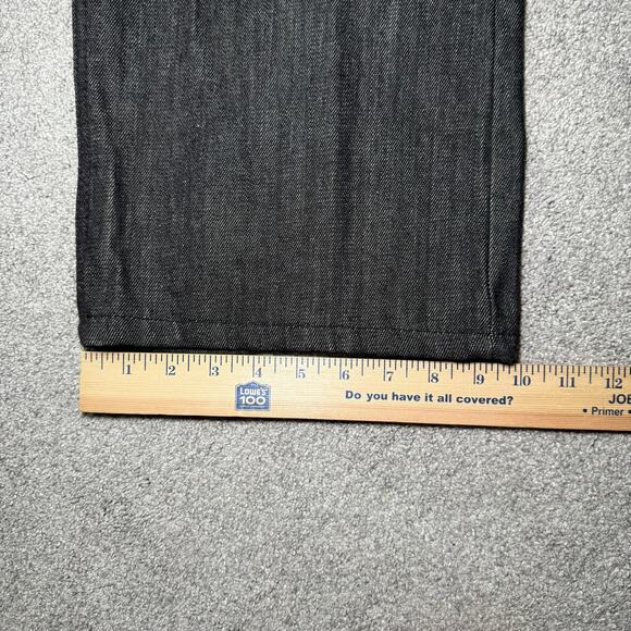 Y2K Red Ape Jeans Men's 40 x 32 Black Denim Embroidered Heavy Hip Hop 90s - Picture 6 of 7